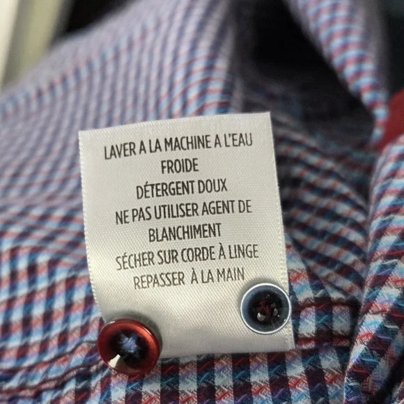 Robert Graham Sputnik 3D-Check Jacquard Classic Fit Flip Cuff Shirt Size Medium - Picture 9 of 10